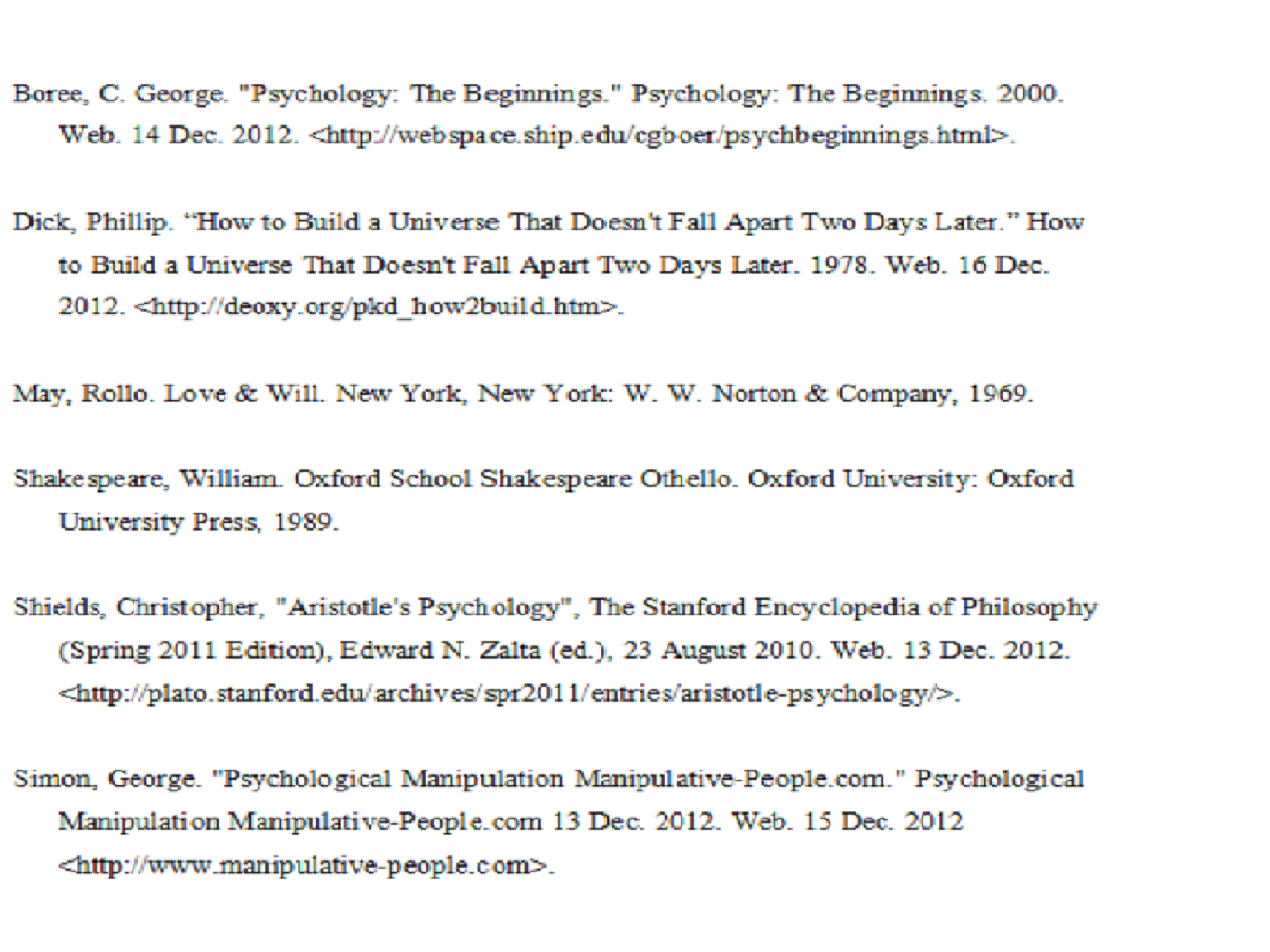 english 3u summative othello psychological manipulation othello works cited