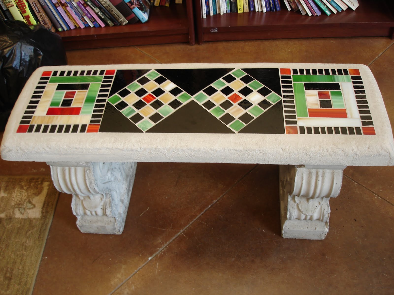 The Collinsville Cryer The Stained Glass Mosaic Bench