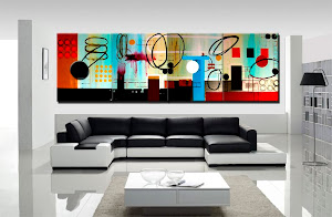Abstract Painting "Modern Times" by Dora Woodrum