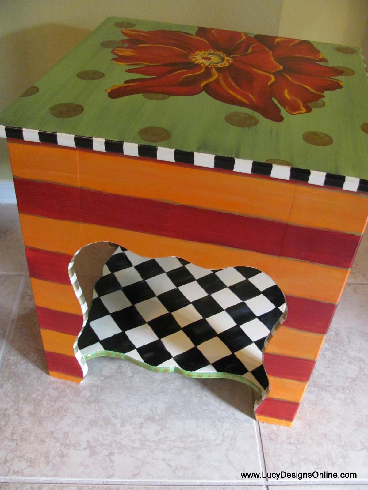 Painted Flower Table Lucy Designs