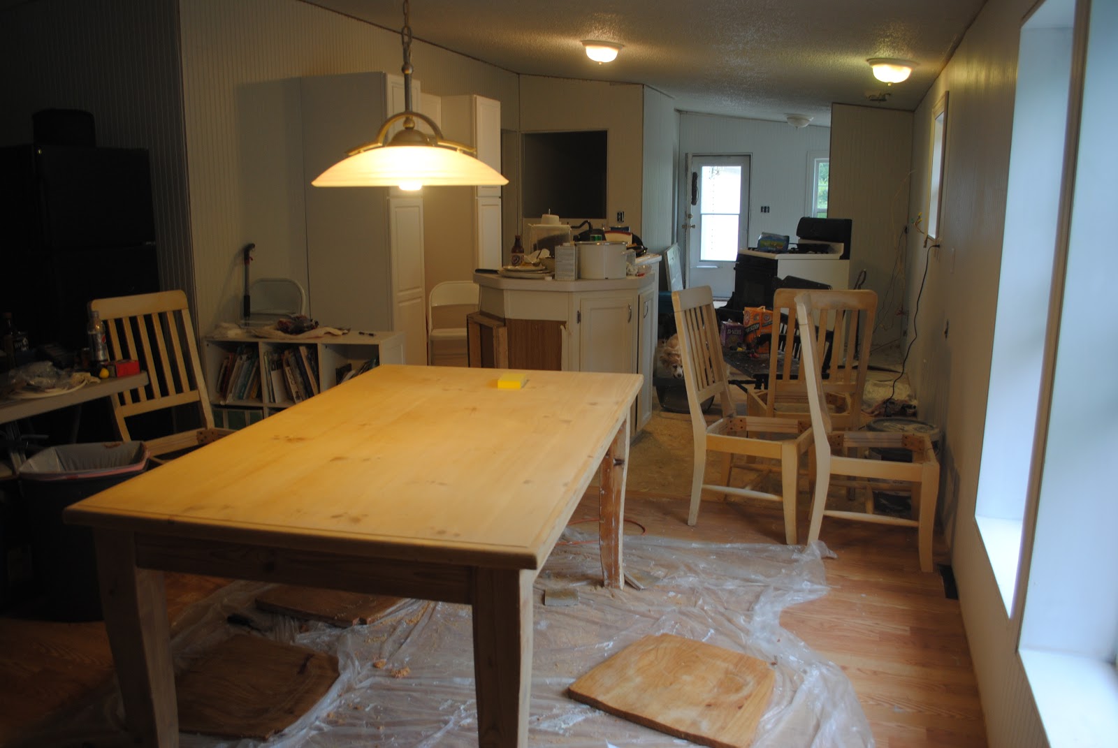 Runs with Scraps... Refinish an Old Knotty Pine Dining Table The Story