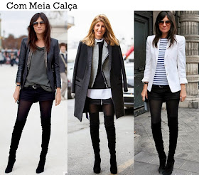 bota over com meia calça