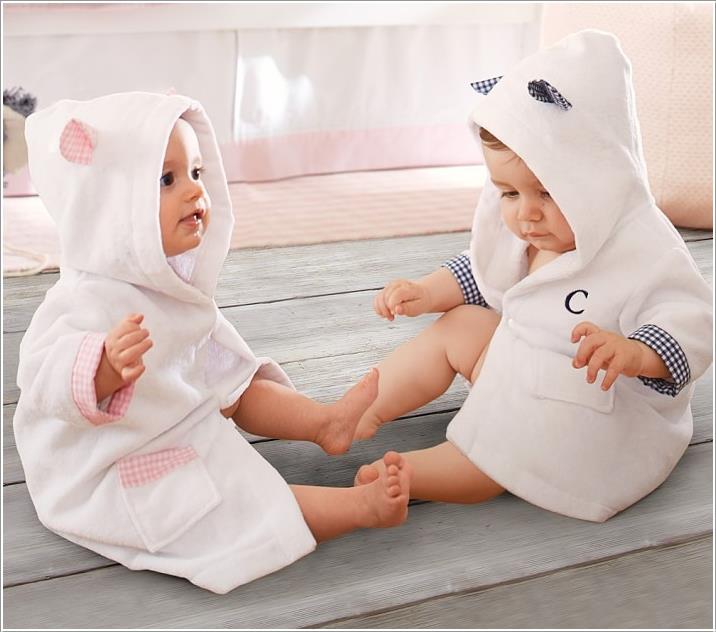 Beautiful Baby Bathrobes & Modeling Baby Bathrobe Towels Interior