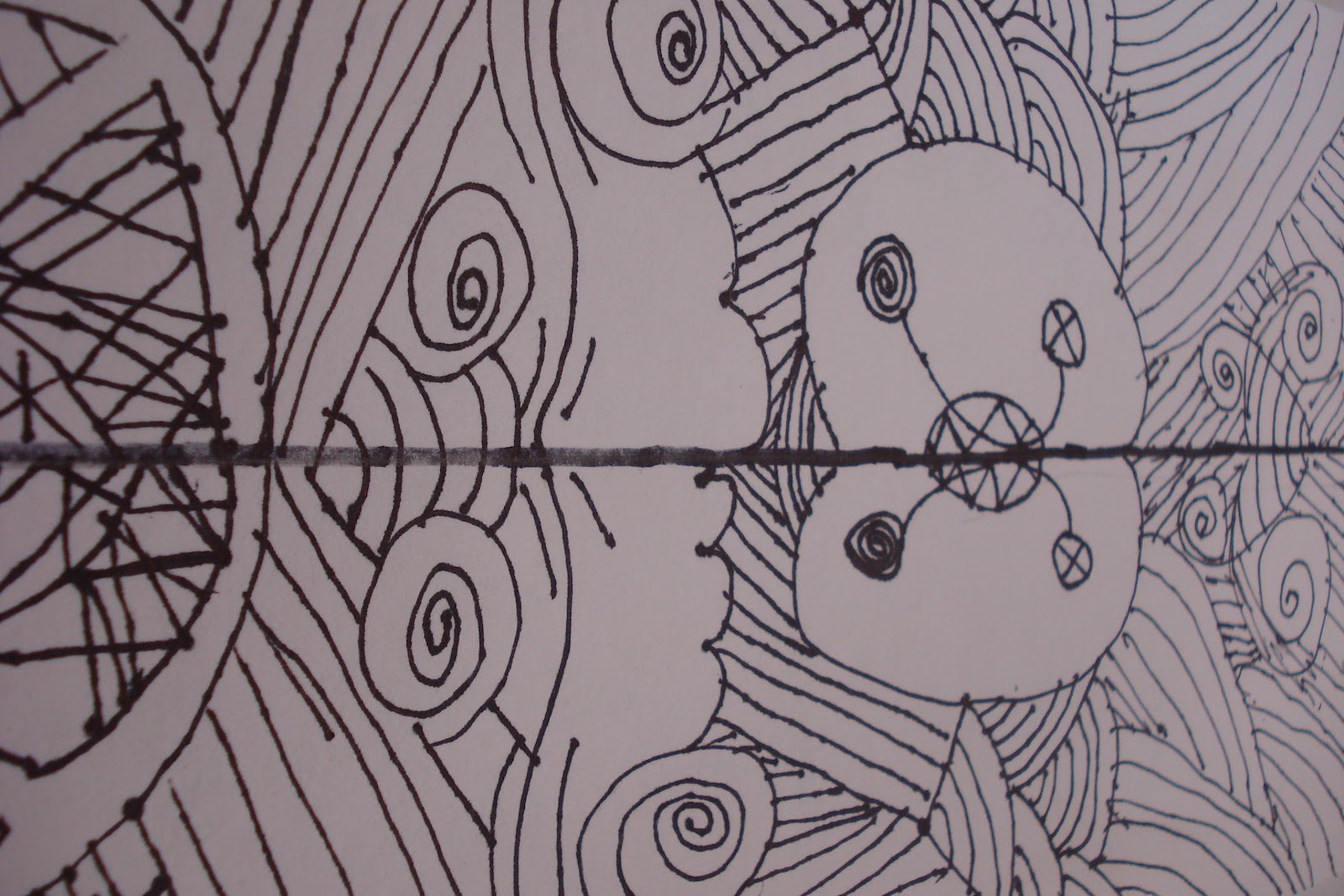 the creARTtivity spot: 3rd Grade Symmetrical Line Drawings