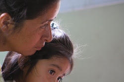 Enero de 2012: Los niños y niñas huilliches de Chiloé con el Quijote vasco