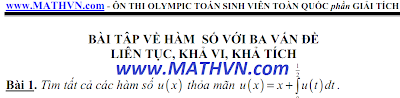 On thi olympic toan sinh vien, giai tich