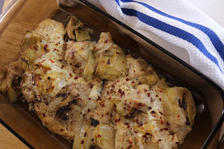 Tilapia Baked with Roasted Artichokes