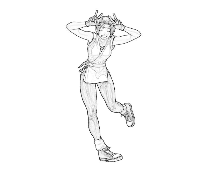 King of Fighters Yuri Sakazaki Funny Coloring Pages king-of-fighters-yuri-sakazaki-funny-coloring-pages