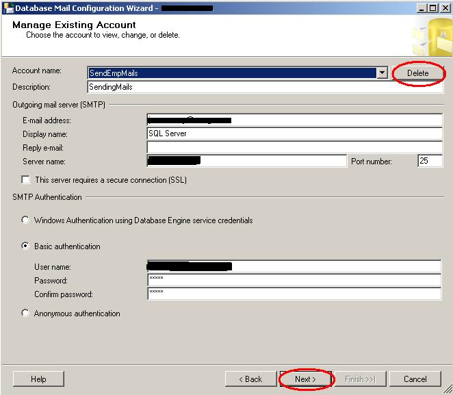 Sql Server Manage Profiles And Accounts Database Mail