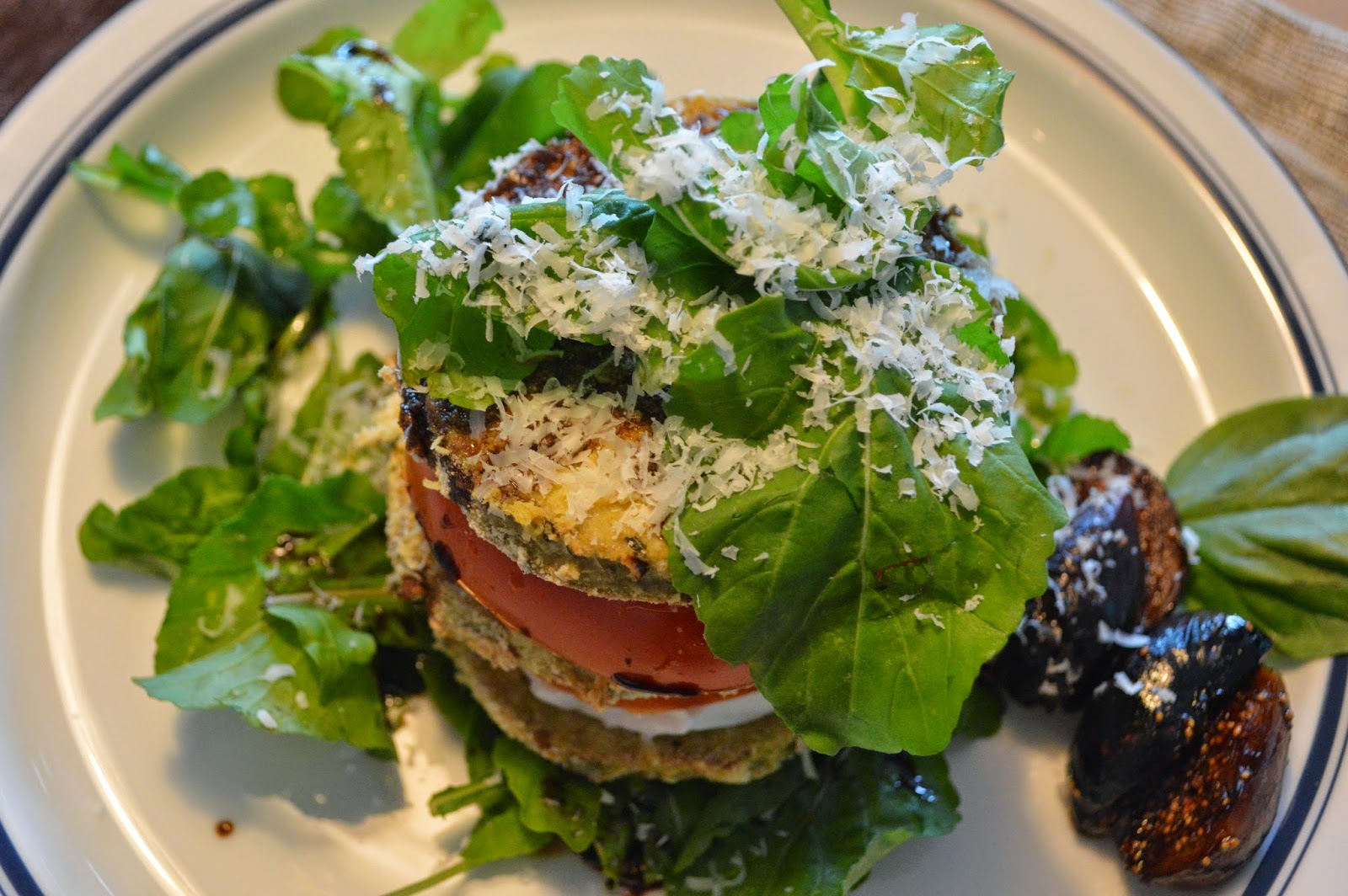 Gluten Free Dinner Diary OvenFried Eggplant Stack