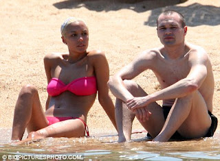 Andres Iniesta with Wife