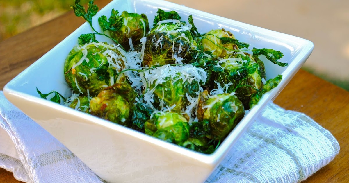 Fried Brussels Sprouts with Crispy Parsley and Parmesan Virtually