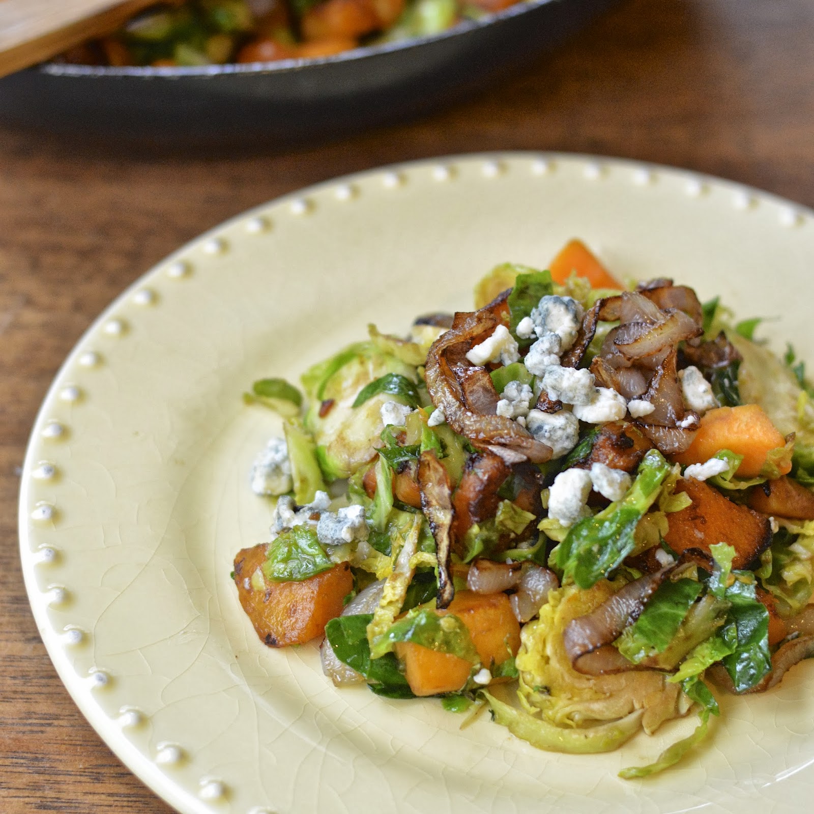 Pan Roasted Brussels Sprouts with Butternut Squash Virtually Homemade