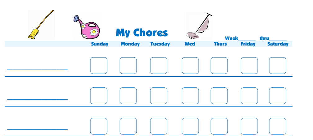 weekly chore prompt update kids chore charts my wahm plan husband chore chart