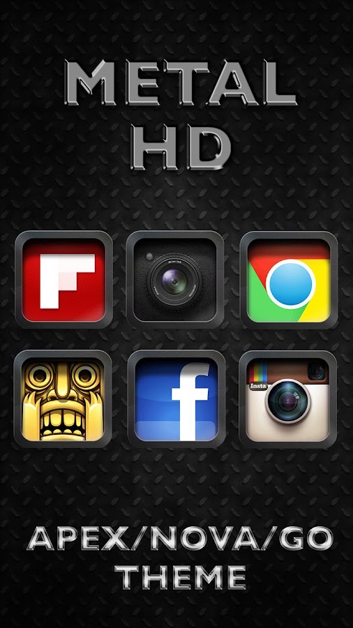 METAL HD [APEX-NOVA-GO] THEME v3.1 APK