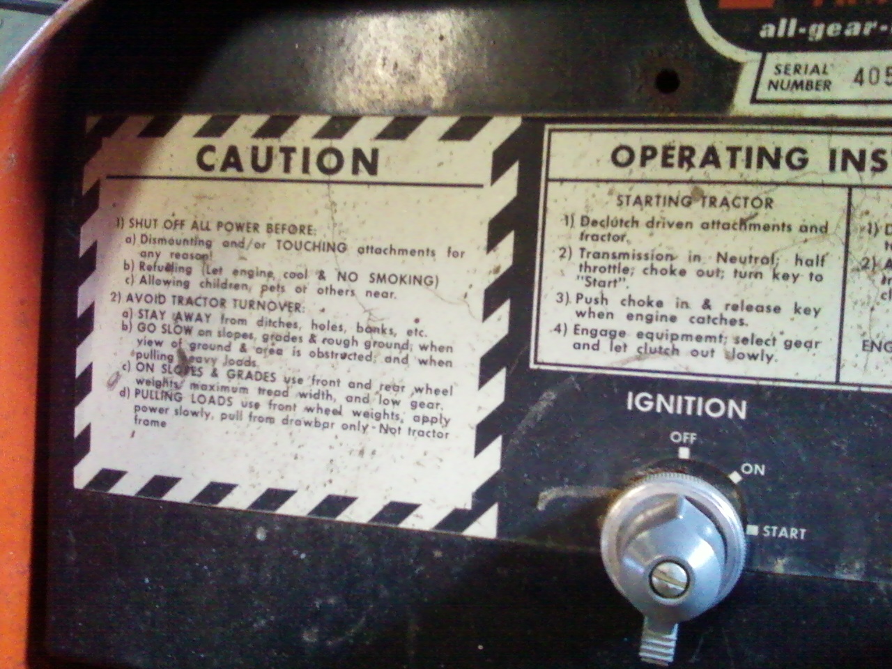 Notice the Switch. I changed this out 3 years ago from the conventional Key switch to one that they use in Underground coal mines on mining equipment.