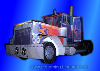 Optimus Movie Papercraft Transformable by denarcien