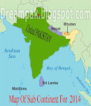 Map of South asia for 2014