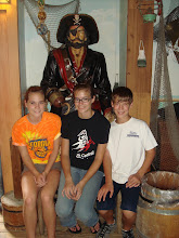 Kaila, Kelli and Eddie with the Pirate