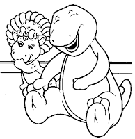 Planse colorat Barney