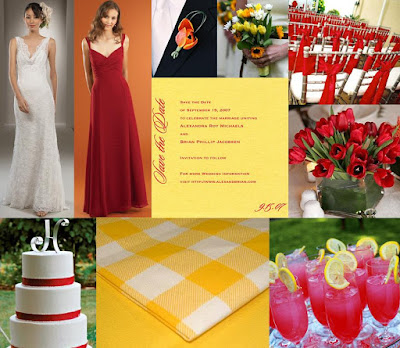 red and yellow wedding