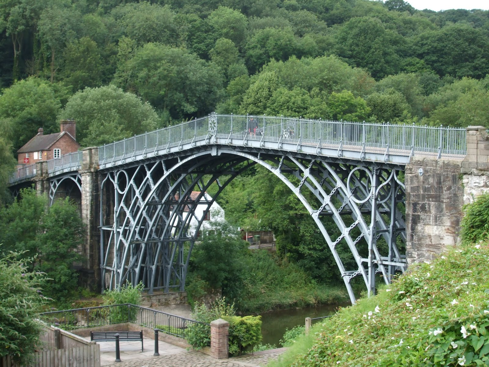 The Iron Bridge Coalbrookdale, UK. First iron bridge in world, 1777. French get jelly The
