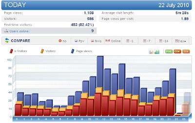 Graffic Visitor, New Visitor dan Page View perhari