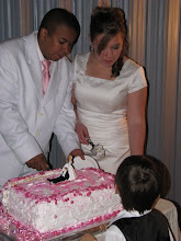 Cutting one of the cakes!