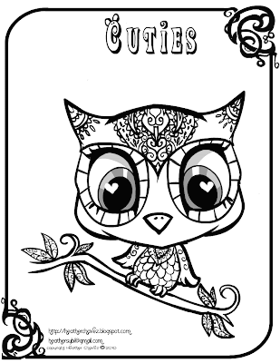 Girl Owl Coloring Pages