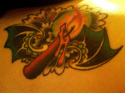 Candle bat/Chest/Ken Brown/Tattoo Revival in Fredericksburg, VA