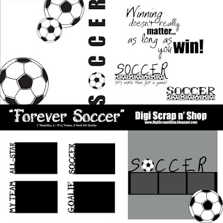 Digital Scrapbooking Freebie 'Forever Soccer'