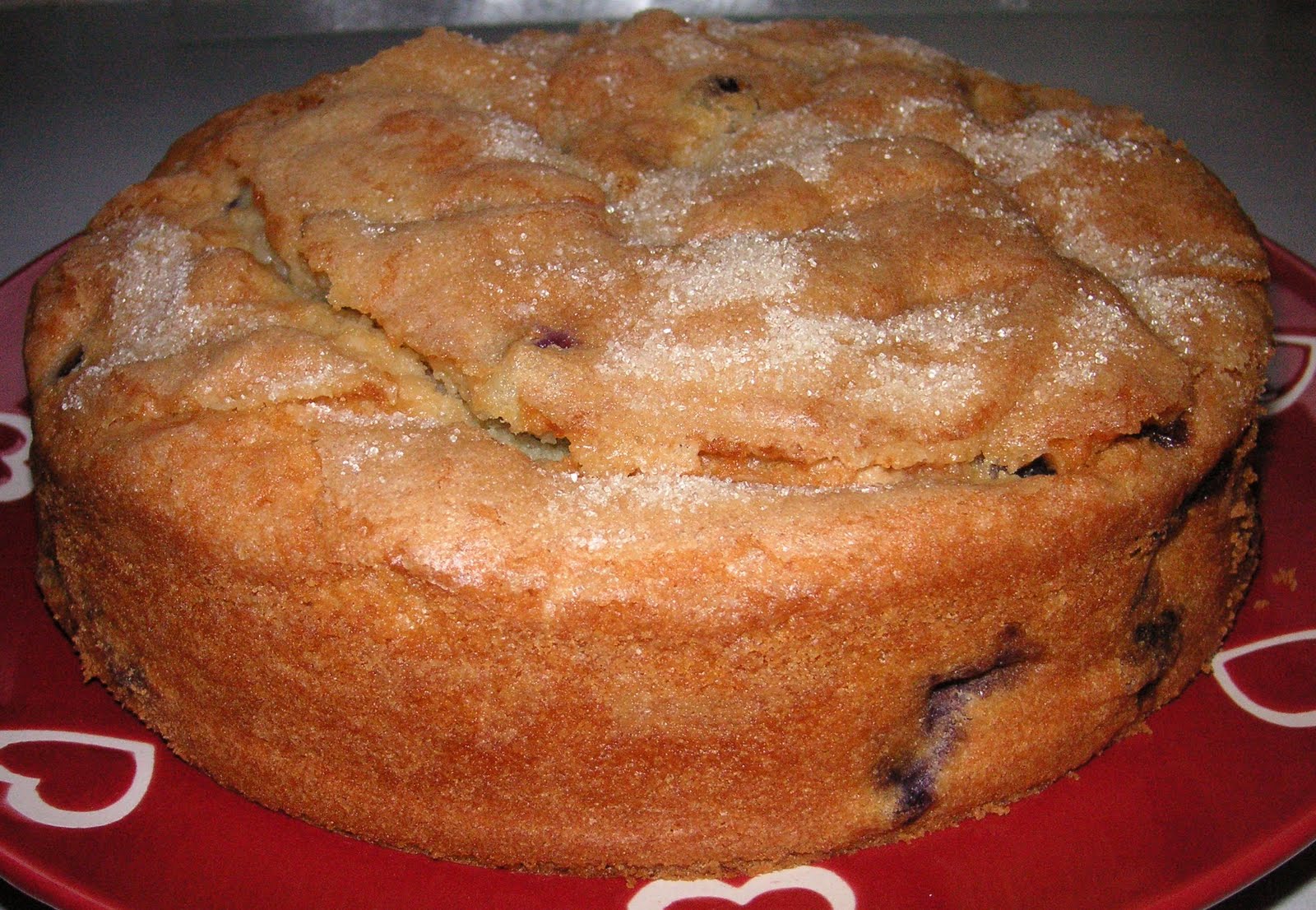 The Caked Crusader Blueberry and sour cream cake