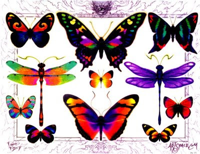 Butterfly Tattoo Flash Design Butterfly Tattoo Flash Design
