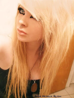 Gothic Long Blonde Hairstyle