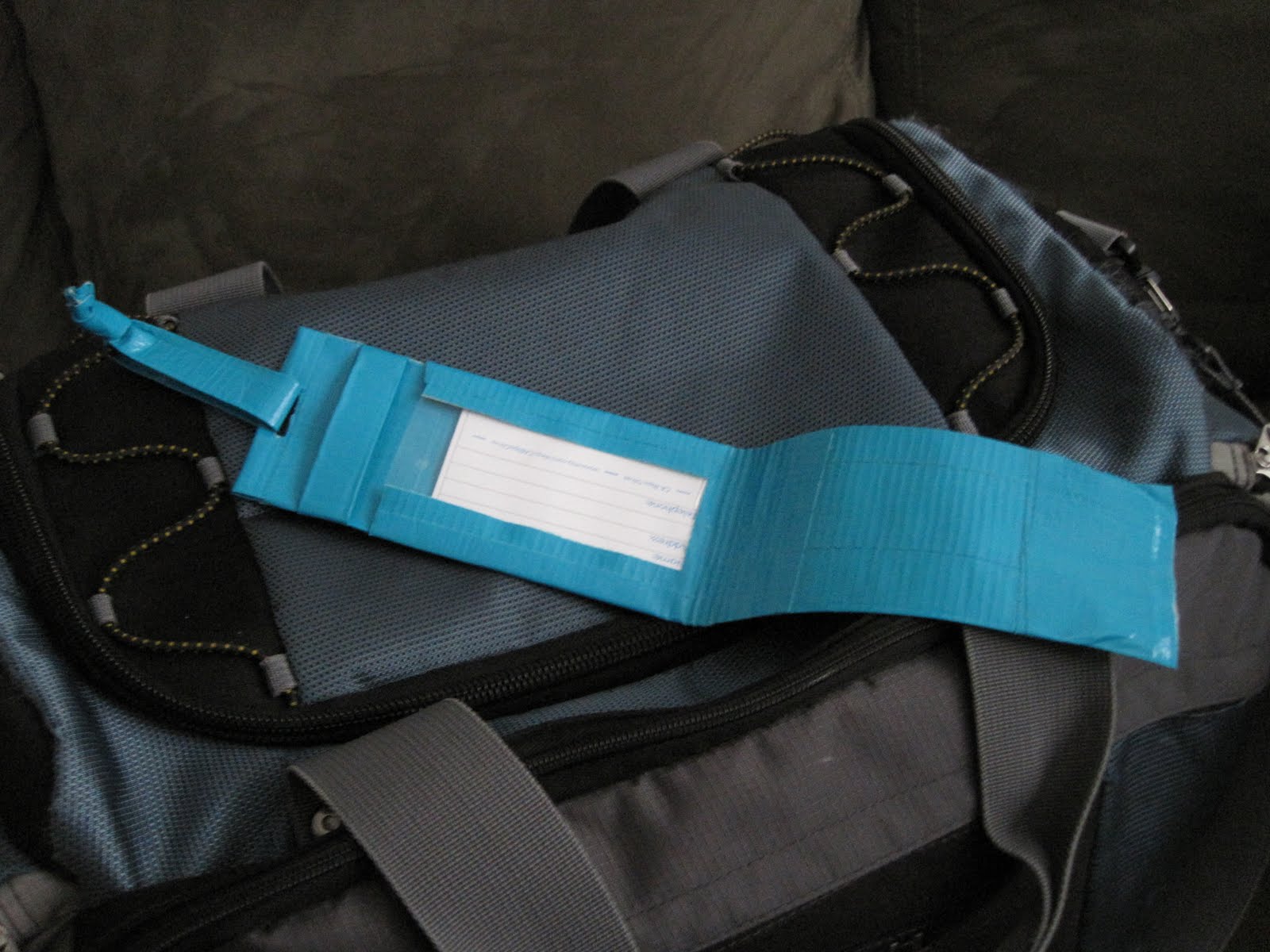 Sewing Economist Duct Tape Luggage Tag