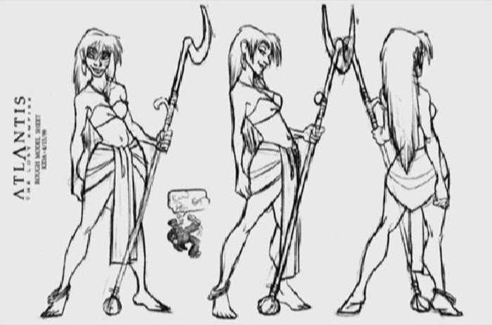 living lines library atlantis the lost empire 2001 characters disney character sheets