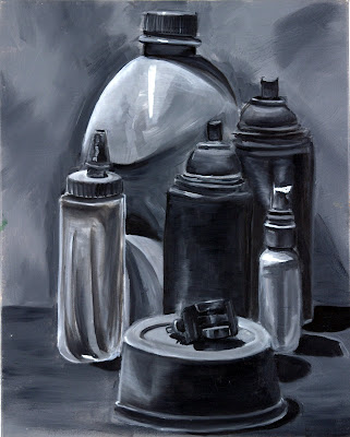 Mick S Art Page Black And White Still Life In Oil 2007