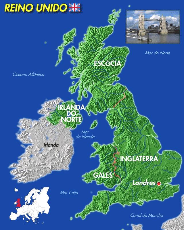 DIVIÉRTETE CON EL ENGLISH: Mapa de Reino Unido