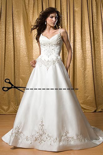 wedding dress that converts from long to short
