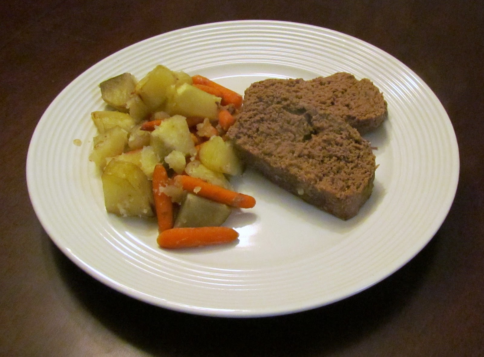 The Persnickety Picnic Meatloaf with potatoes and carrots