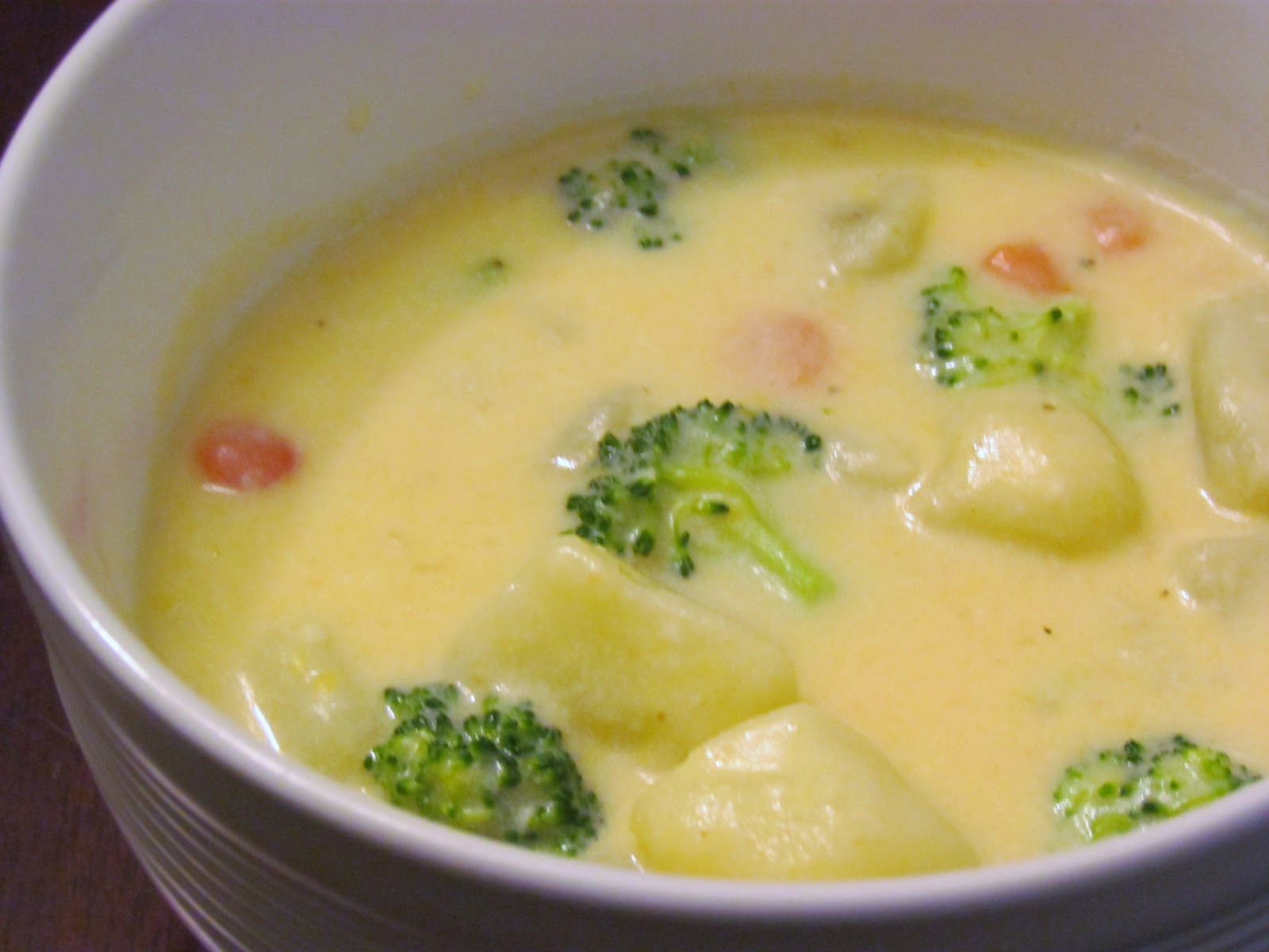 The Persnickety Picnic Cheese, Broccoli, Potato, and Carrot Soup