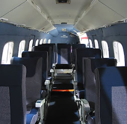 Interior de um avião Bandeirante