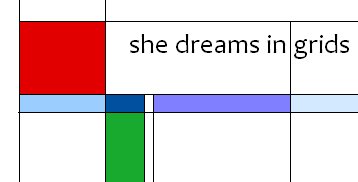 she dreams in grids