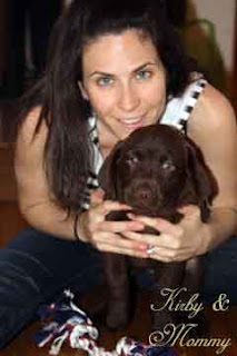 Chocolate Lab Puppy and Mommy: Kirby