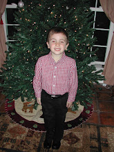Cameron ready for his Christmas performance at school