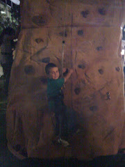 Cameron rock-climbing