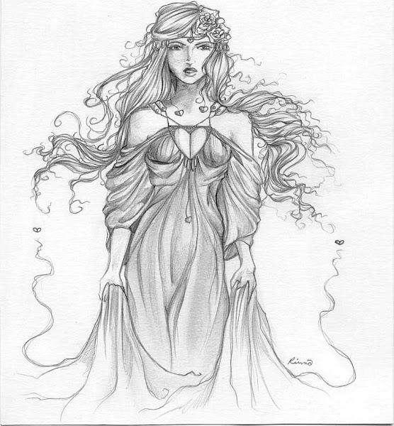 Aphrodite Greek Goddess of Love and Beauty Drawings