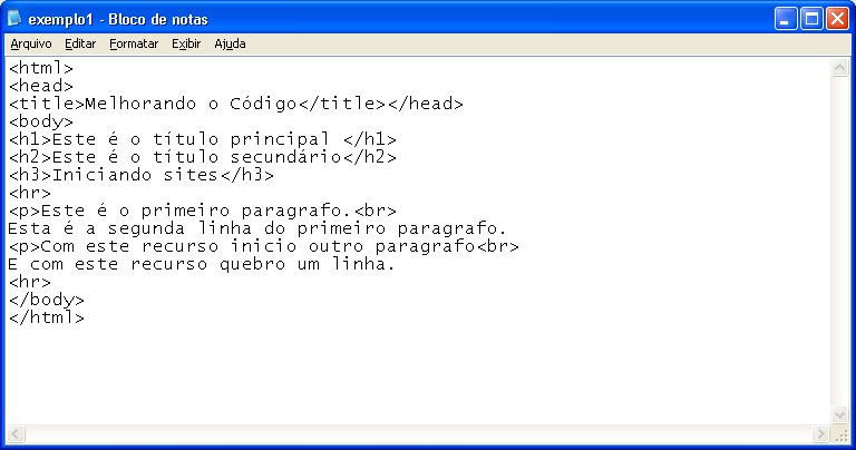 Linguagem HTML EXEMPLOS