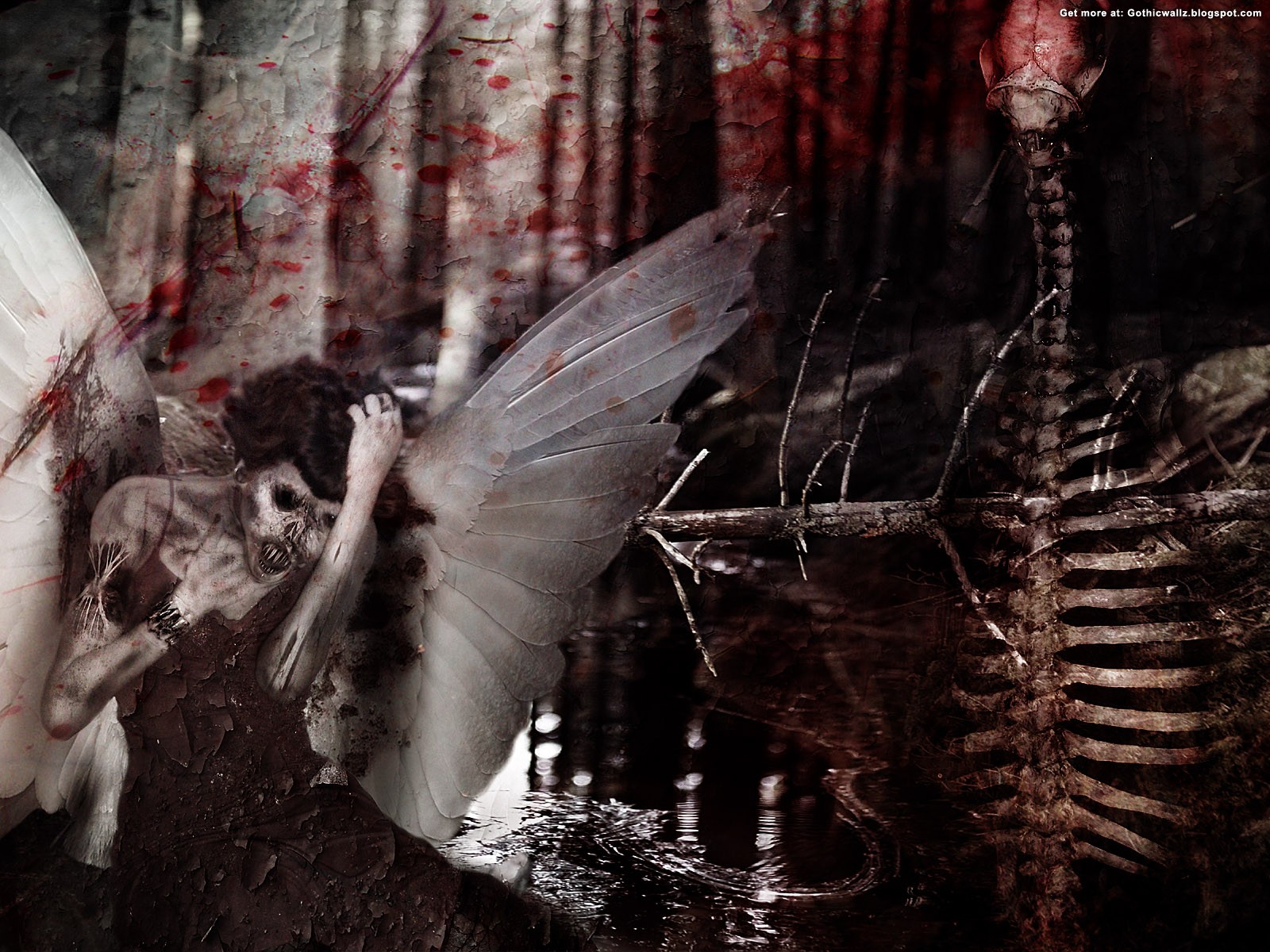Forsaken Angel | Gothic Wallpaper Download