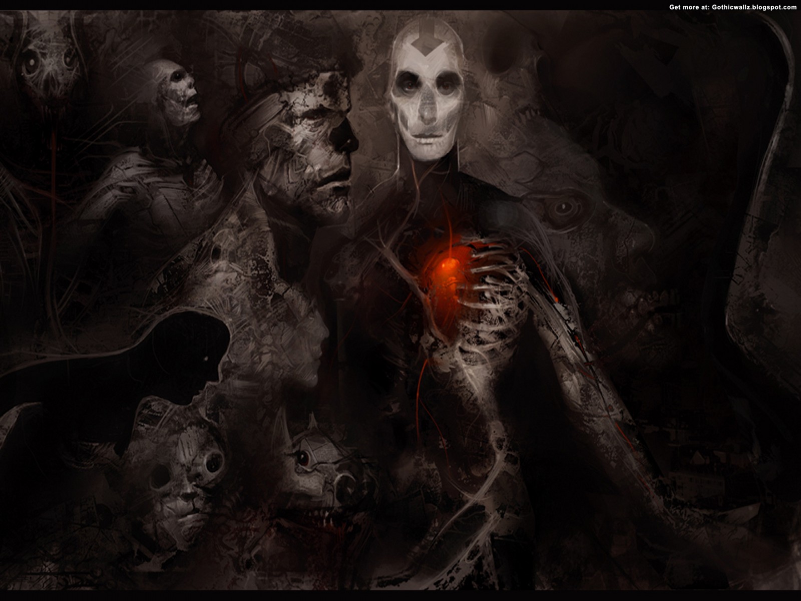 Faces Of Evil | Gothic Wallpaper Download